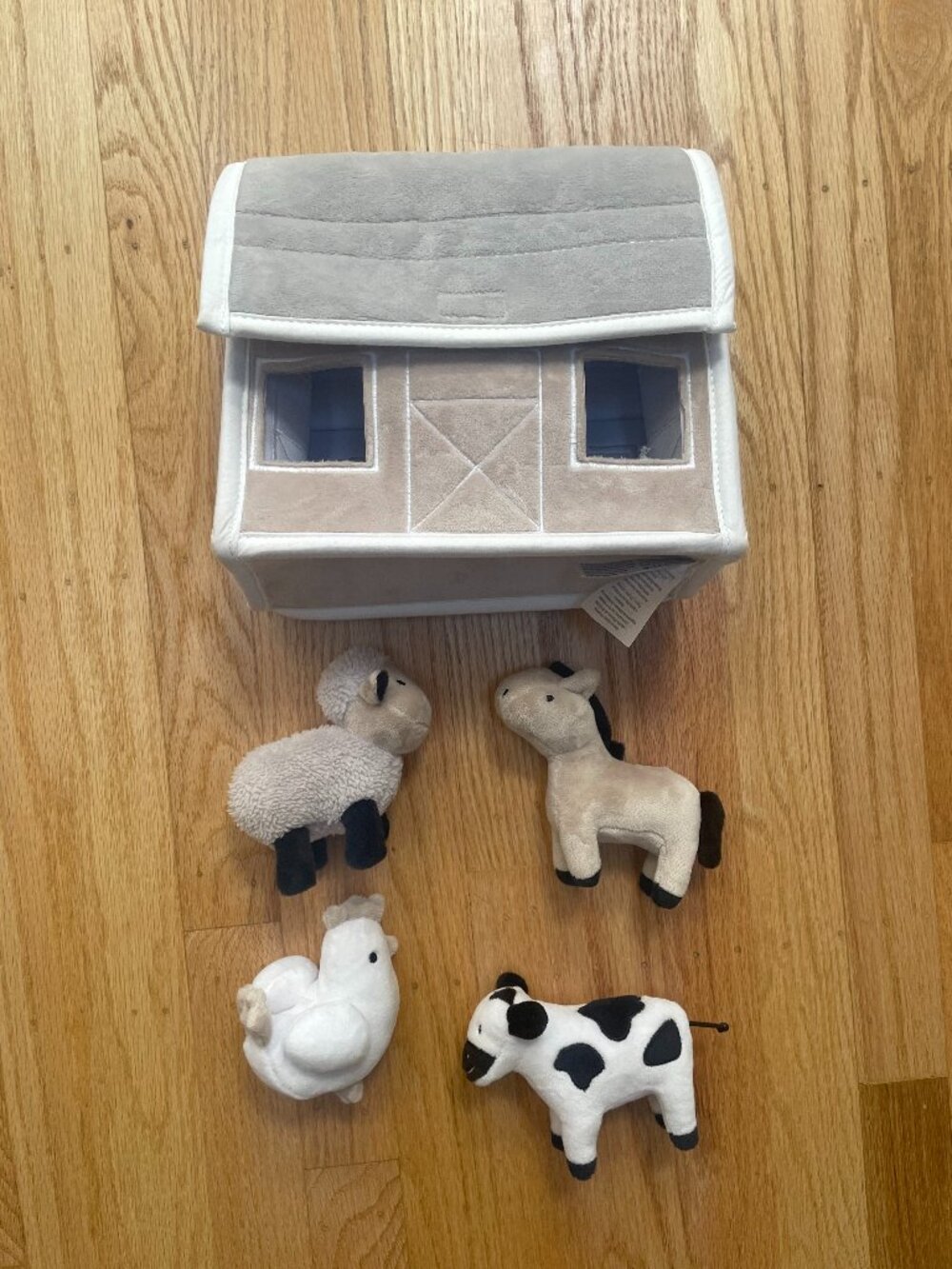Lambs & Ivy Baby Plush Barn with Cow, Horse, Chicken, and Lamb